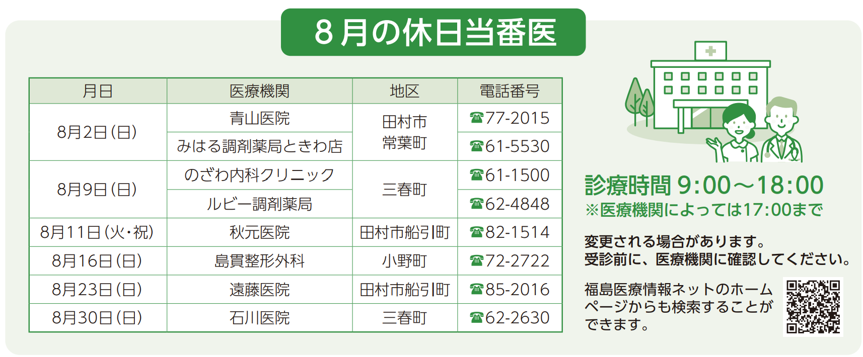 2608休日当番医