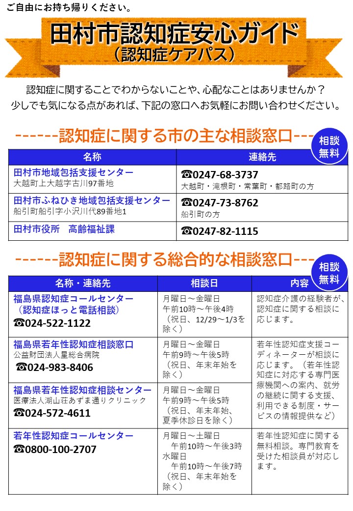 修正認知症ケアパス(サービス一覧)