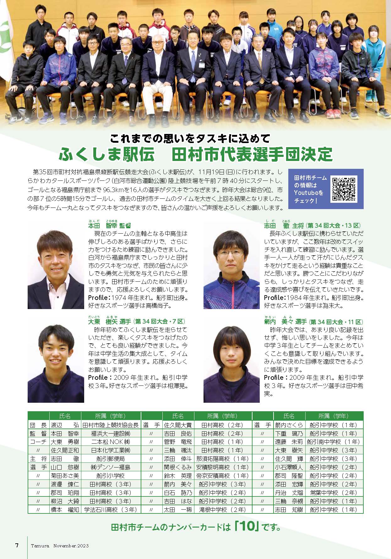 11月号ふくしま駅伝
