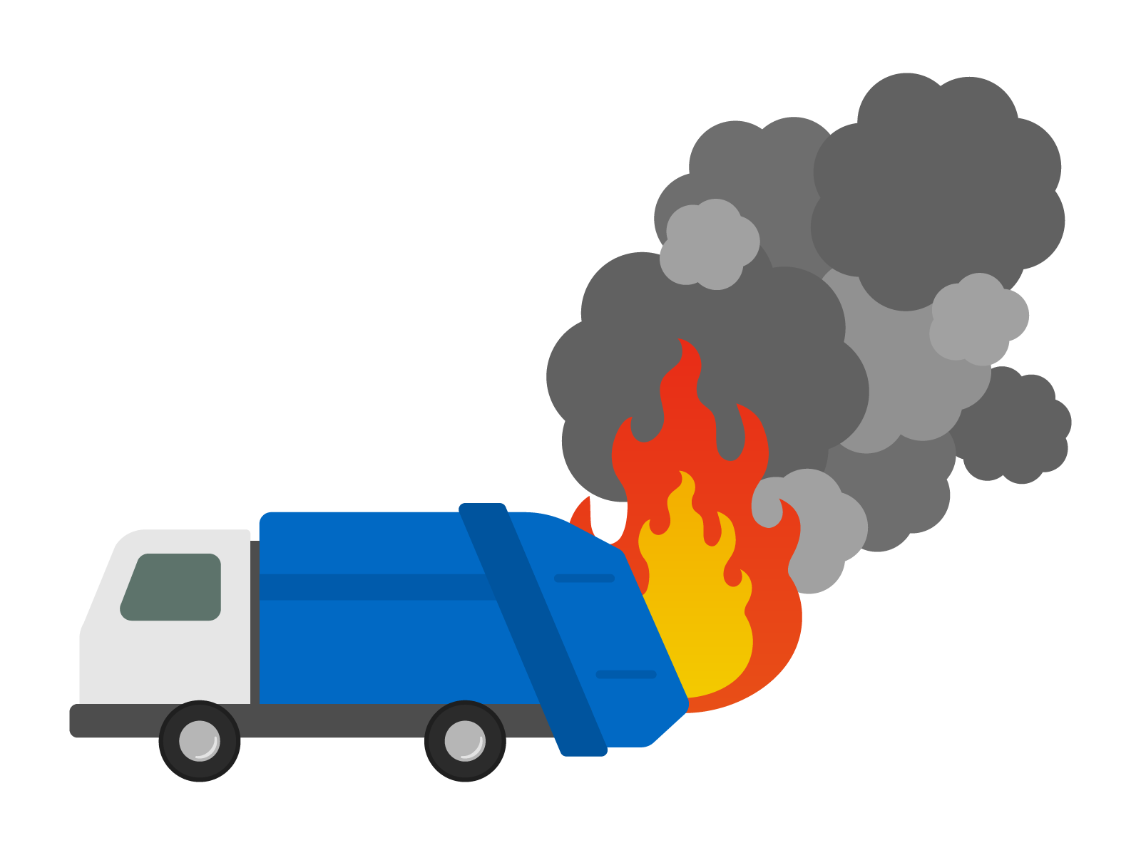 ごみ収集車火災