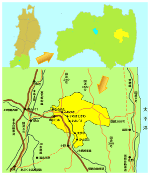 画像／田村市の位置